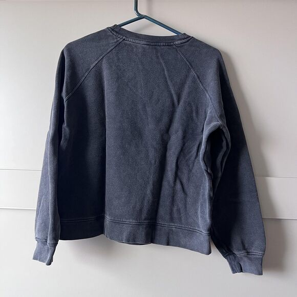 Sezane Sweatshirt Womens Medium Black Wild Wild Child Graphic Crewneck Pullover - Picture 4 of 10